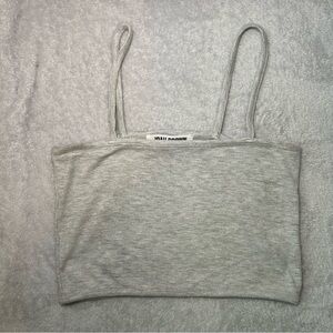 Joah Brown Crop Tank Top Grey Size Medium/Large